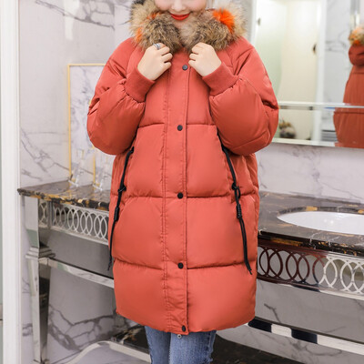 

Toponeto Fashion Women Winter Warm Cotton Hooded Winter Long-Sleeved Overcoat