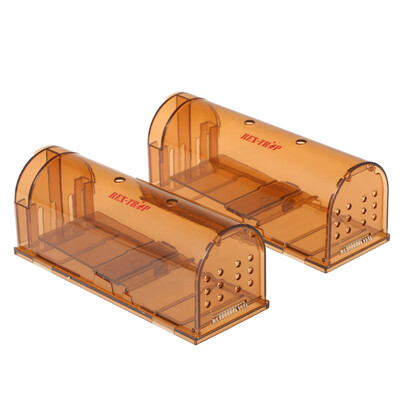 

2pcs Mousetrap Rat Traps 2pcs Transparent Smart Humane Live Mouse Trap No Kill for Animal Pet Control Cage Reusable Mice Rodent Ca
