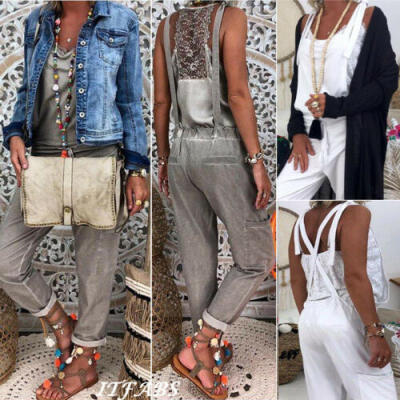 

Womens Dungarees Harem Strap Pants Loose Jumpsuit Baggy Trousers Overalls Pants