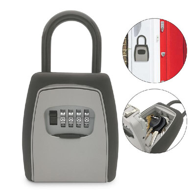 

Lock Outdoor Key Safe Box Keys Storage Box Padlock Use Password Lock Alloy Material Keys Hook Security Organizer Boxes