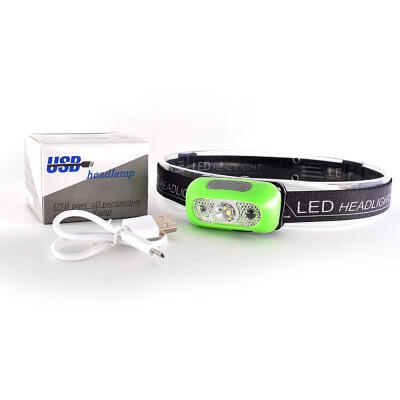 

LED Headlamps USB Rechargeable IPX5 Waterproof Sensor Lamp For Camping Hiking