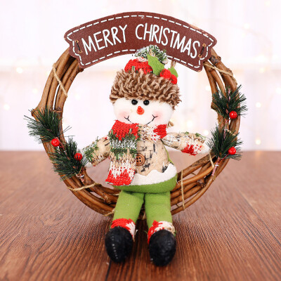 

Toponeto Xmas Home Decor Gift Rattan Circle Pendant Window Decoration Party Hanging Decor