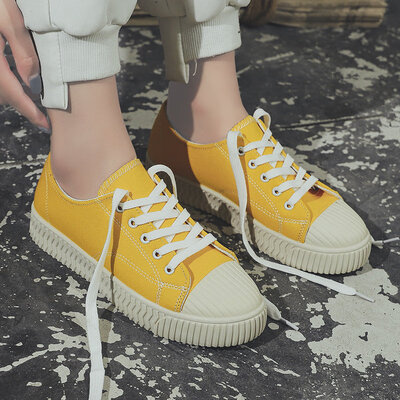 

Biscuit Shoes Canvas Shoes Female Student Korean Chaozhou Shoes Super-hot Small White Shoes Flat-soled Leisure Sports
