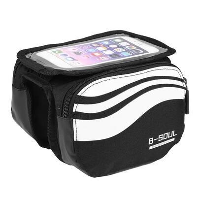

B-SOUL Bicycle Front Beam Nylon Package Waterproof Mountain Bike Saddle Bag