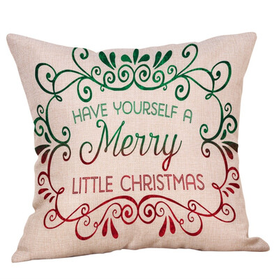 

〖Follure〗Merry Christmas Pillow Cases Cotton Linen Sofa Cushion Cover Home Decor