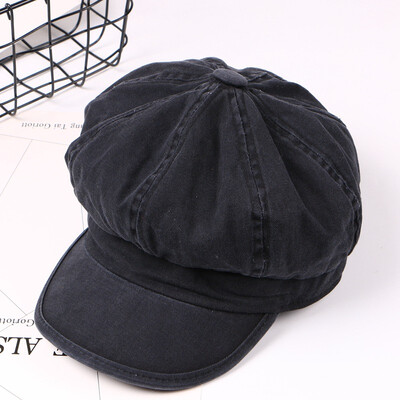 

South Korean women spring&summer retro British cowboy newsboy painter hat Korean bud beret pumpkin octagonal hat tide