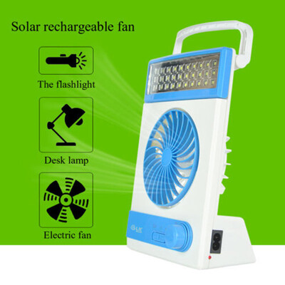 

〖Follure〗Mini 3-in-1Solar Rechargeable Fan Multi-function LED Light Table Lamp Flashlight