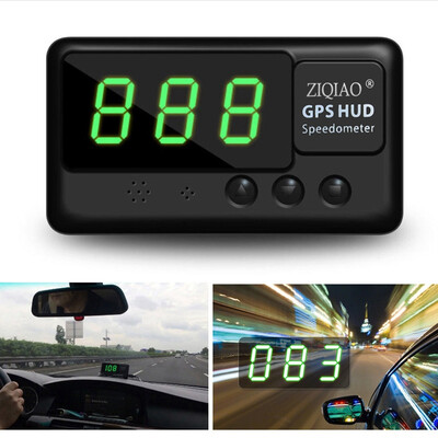

ZIQIAO CZZJ - C60 Universal Car HUD Head-Up Display GPS Speedometer - Black