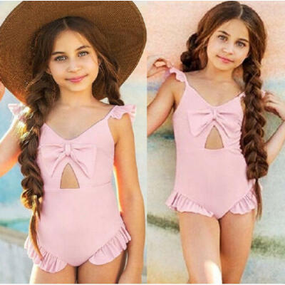 

Pink Toddler Kids Girls Bikini Summer Swimwear Bathing Swimsuit Swimming Costume