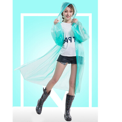 

Adult Raincoat Unisex Transparent Waterproof Rain Poncho Outdoor Riding Wear