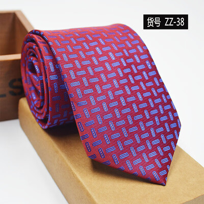 

New spot tie business dress mens tie polyester yarn arrow type 8CM business tie wholesale