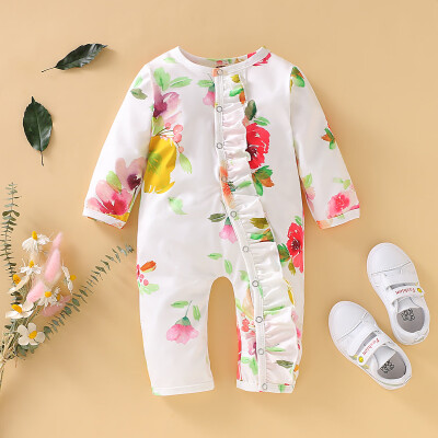 

Newborn Kids Baby Girls Flower print Romper Jumpsuit Bodysuit Outfits Clothes