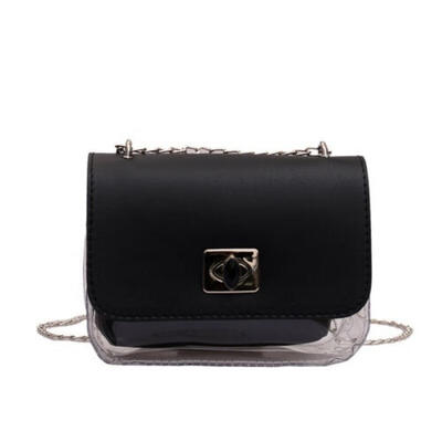 

New Luxury Transparent Handbag Beach Bag Clear Jelly Purse Clutch Messenger Bag