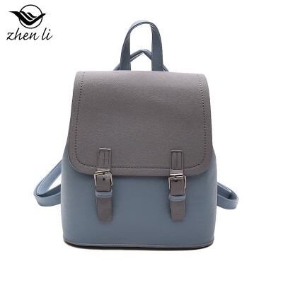 

New PU leather Korean version of the solid color female shoulder bag popular female simple contrast color package