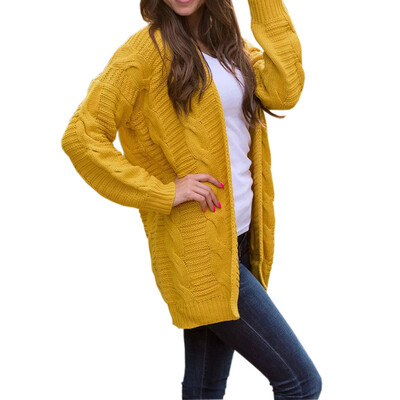 

Toponeto Womens Long Sleeve Knitwear Open Front Cardigan Sweaters Casual Outerwear