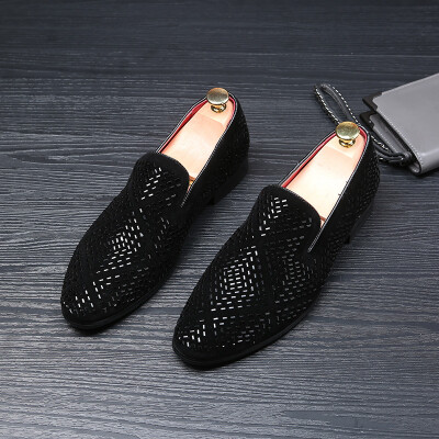 

Korean version of mens pointy shoes rhinestone hair stylist tide mens shoes