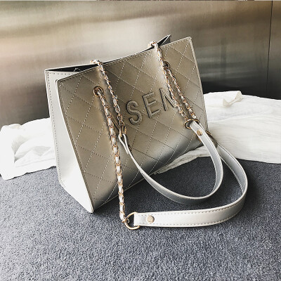 

Temperament bag female 2019 new chic Korean fashion Yangzi mother wild shoulder slung rhombic chain bag