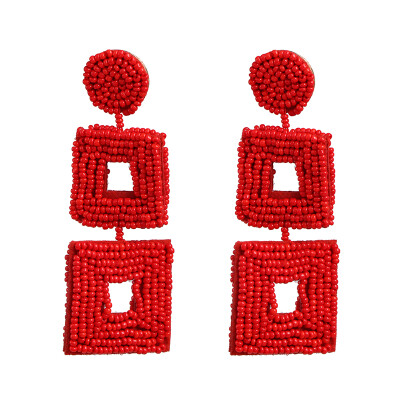 

JURAN 2019 New Design Handmade Beaded Drop Earrings For Women Charm Pendant Statement Dangle Earring Jewelry