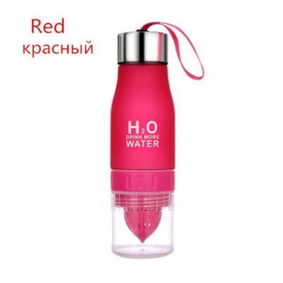 

Xmas Gift 650ml Water Bottle H2O Plastic Fruit Infusion Bottle Infuser Drink Outdoor Sports Juice lemon Portable Water Bootle