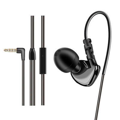 

AI LUO KE V2 sports earplugs ear-mounted wire-controlled subwoofer headphones 18835