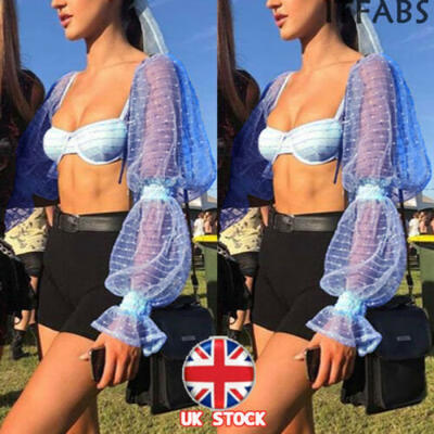 

UK Womens Boob Bralet Cami Vest Casual Crop Top Tank Tops T-Shirt Blouse Shirt