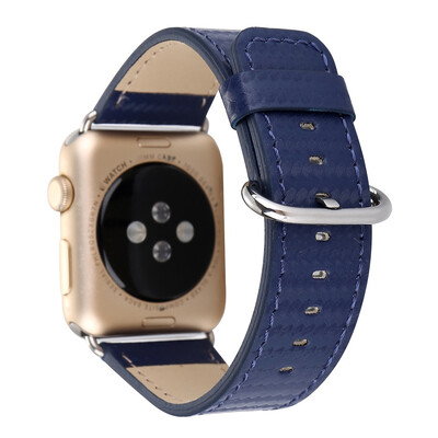 

Gobestart Carbon Fiber Leather Strap Replacement Watch Band For Apple Watch 42mm