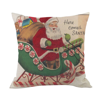 

Tailored Merry Christmas Cushion Cover Square Pillow Case Home Decor