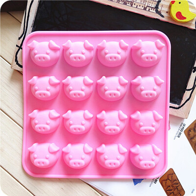 

Siaonvr Pig Shape Embellisment Silicone Fondant Mould Cake Decor Sugar Chocolate Mold