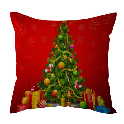 

Tailored 18 Xmas Cotton Pillow Case Linen Cushion Cover Merry Christmas Home Decoration