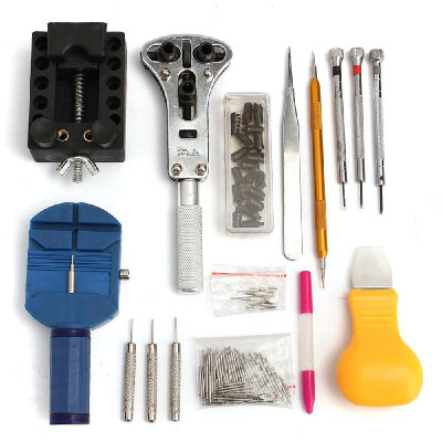 

YD-007 144PCS Professional Watch Repair Tool Kit Case Opener Remover Screwdriver Spring Bar Watchband Link Pin Wristwatch Repair T