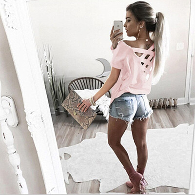 

Starmoon Womens Short Sleeve Shirt Pullover Ladies Casual Tops T-Shirt Blouse