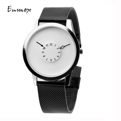 

Subversive second hand creative wristwatch when translating holiday gift Enmex inverted pointer concise watch