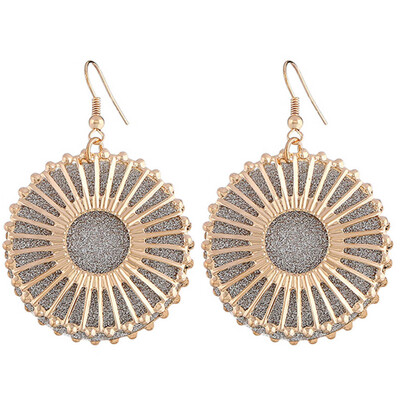 

New Fashion Geometric Hollow Butterfly Metal Matte Dangle Earrings For Women Jewelry Accessories Gold Earrings