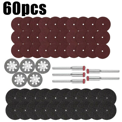 

60x Diamond Resin Cutting Wheel Discs Circular Mandrel Oscillating Tool