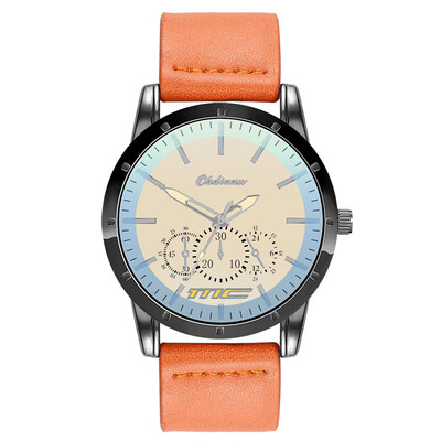 

Gobestart Fashion Leather Mens Quartz Watch Mens Watch Luxury Casual Watch Clock