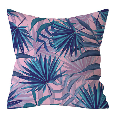 

〖Follure〗Green Leaf Printed Pillow Case Polyester Sofa Car Cushion Cover Home Decor