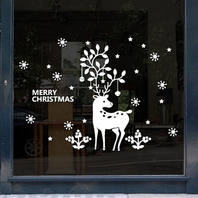 

〖Follure〗New Year Merry Christmas Snowflake Wall Sticker Home Shop Windows Decals Decor