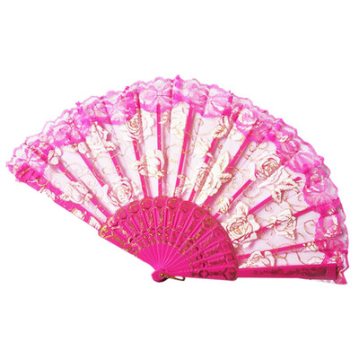 

〖Follure〗Folding Fans Handheld Fans Bamboo Fans Womens Hollowed Bamboo Hand Holding Fan