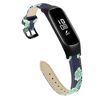 

ECSEM Leather Strap for Samsung Galaxy fit-e SM-R375 Smart Watch Bands with Metal Frame