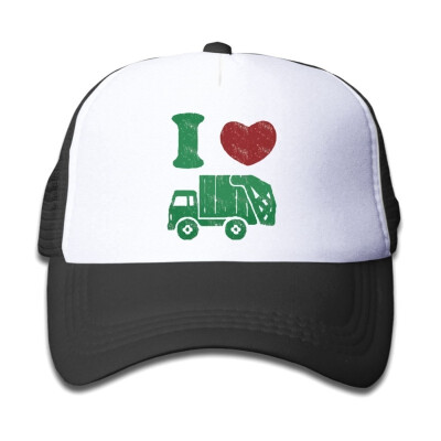 

Waldeal Childrens I Love Trash Garbage Trucks Hat Truck Hat Mesh Cap