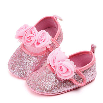 

Baby Girls Shoes Wedding PU Newborn First Walkers Solid Cute Bow Soft Soled Non-slip Footwear Baby Shoes Princess new