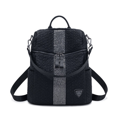 

Original personality diamond bag 2019 new European&American big-name backpack fast fashion cowhide brand shoulder bag