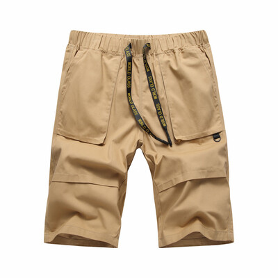

Tailored Fashion Mens Casual Pure Color Pocket Overalls Wind Overalls Shorts