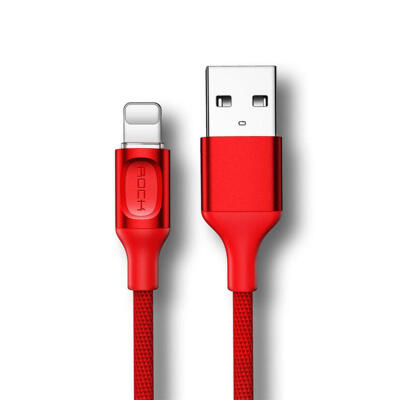 

ROCK Woven Braided USB Lightning Smart Fast Charge Charging Sync Data Cable For IPHONE-1m