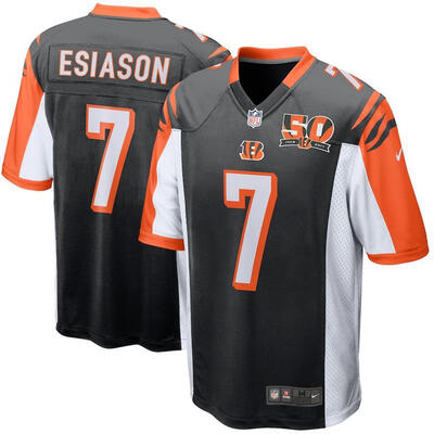 

Youth Football Jersey Cincinnati Bengals Boomer Esiason Black 50th Anniversary Retired Player Game Jersey