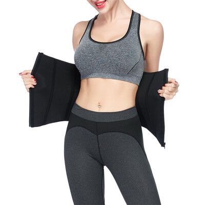 

〖Follure〗Women Underbust Pure Color Zipper Sport Girdle Waist Trainer Corsets Body Shaper