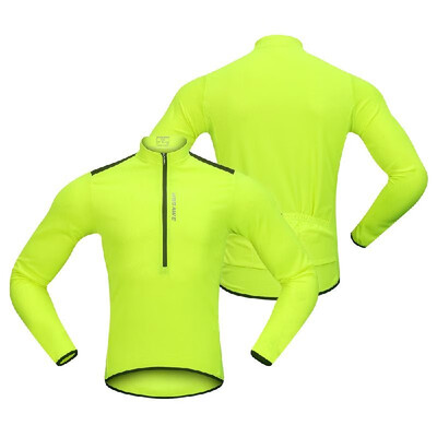 

Wosawe Mens Cycling Jersey Spring Autumn Half-zip MTB Bike Riding Long Sleeve Shirt Clothing