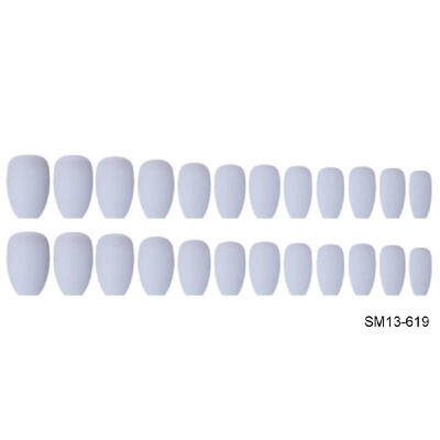 

24pcs Colorful Coffin Nails Matte False Nails Frosted Press On Nails Full Cover Medium Ballerina Artificial Nails Art Tips