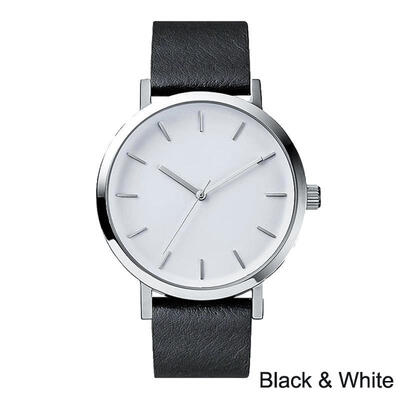 

Fashion Women Minimalist Watch Leather Band Stainless Steel Analog Quarzt Wristwatch Woman Lady Female Watches Reloj Mujer
