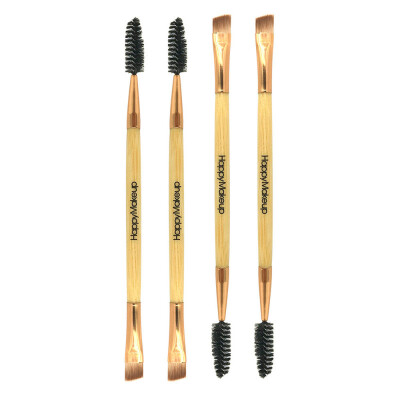

Gobestart 1PC Beauty Makeup Wood Handle Eyebrow Brush Eyebrow Comb Double Ended Brushes